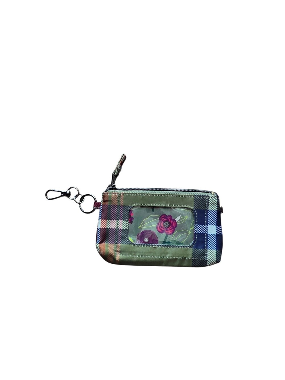 lug metro xl coin pouch ID holder plaid